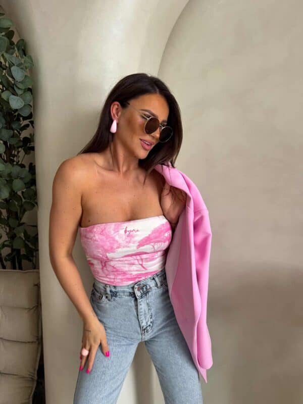 Top MAVEN print dior - jasny róż Top MAVEN print dior - jasny róż