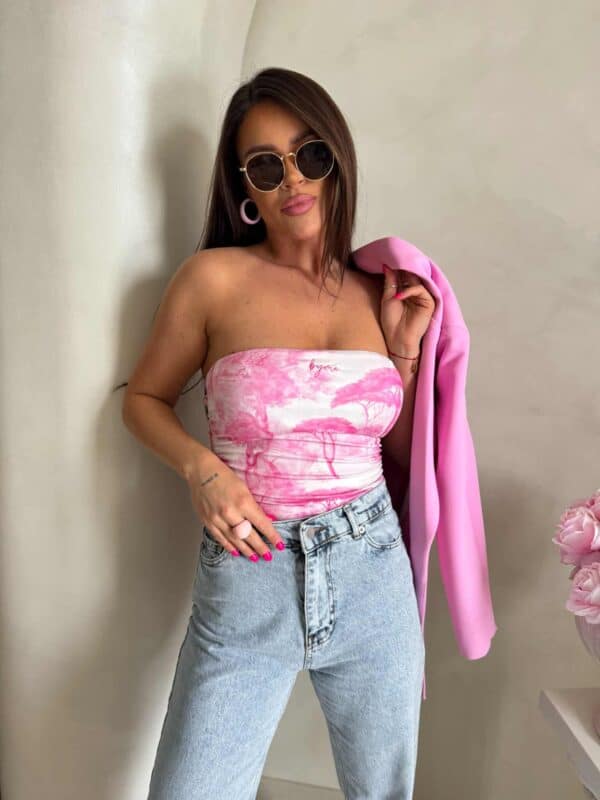 Top MAVEN print dior - jasny róż Top MAVEN print dior - jasny róż