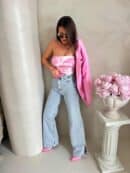 Top MAVEN print dior - jasny róż Top MAVEN print dior - jasny róż