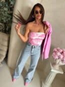 Top MAVEN print dior - jasny róż Top MAVEN print dior - jasny róż