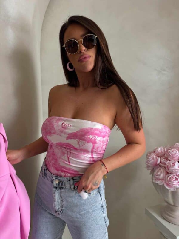 Top MAVEN print dior - jasny róż Top MAVEN print dior - jasny róż