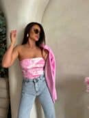 Top MAVEN print dior - jasny róż Top MAVEN print dior - jasny róż