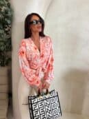 Bluzka KAIRA print piwonia – peach