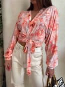Bluzka KAIRA print piwonia – peach