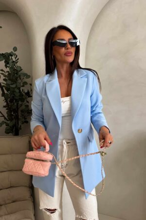 Marynarka LONG – baby blue