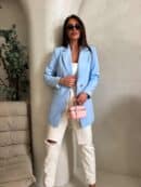 Marynarka LONG – baby blue