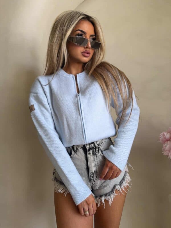 Bomberka MOHAIR - błękitna