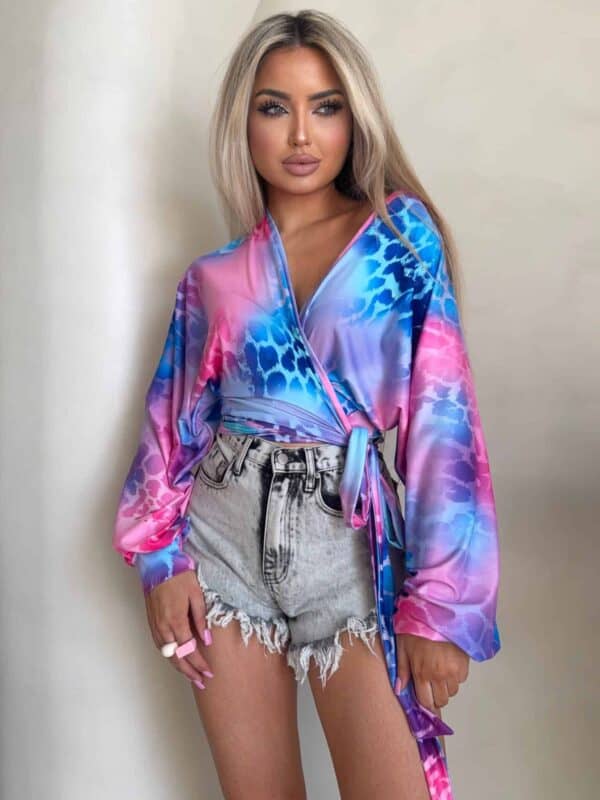 Bluzka KAIRA print pantera – pink Bluzka KAIRA print pantera – pink