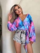 Bluzka KAIRA print pantera – pink Bluzka KAIRA print pantera – pink