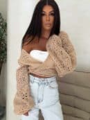 Kimono RICE - ciemny beż