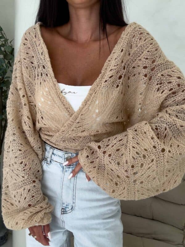 Kimono RICE - ciemny beż