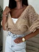 Kimono RICE - ciemny beż