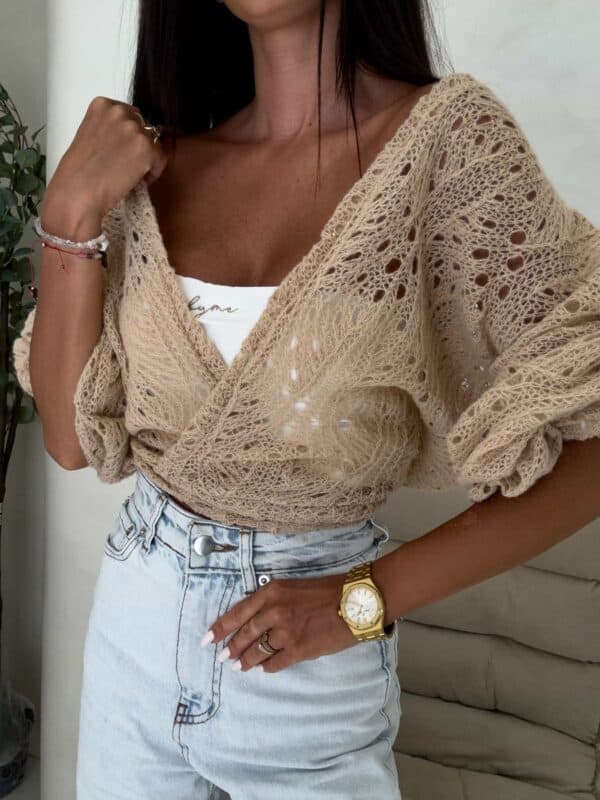 Kimono RICE - ciemny beż