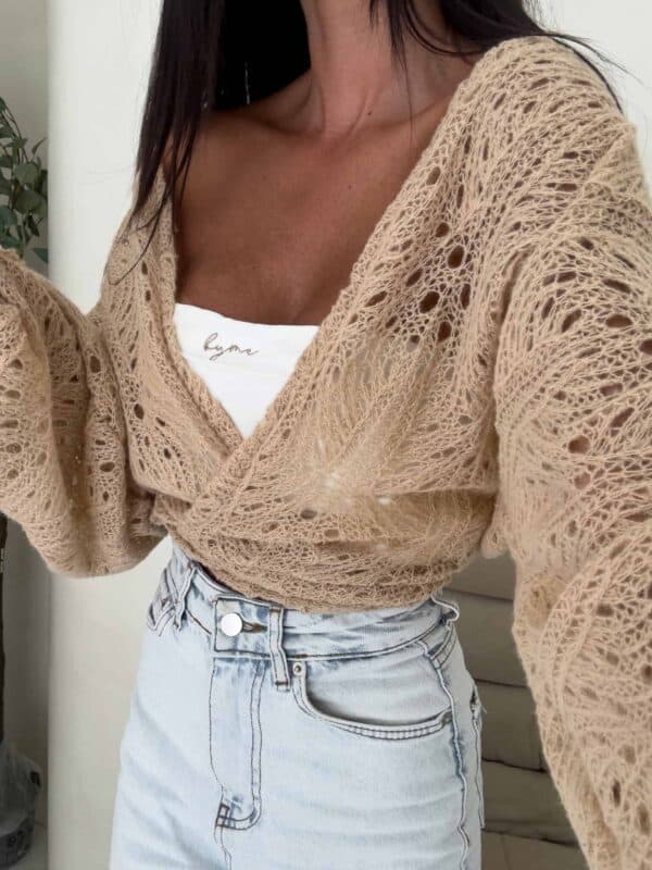 Kimono RICE - ciemny beż