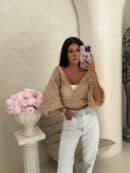 Kimono RICE - ciemny beż