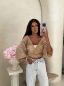 Kimono RICE - ciemny beż