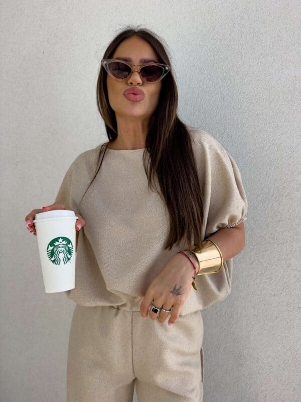 Komplet LUXE – beżowy