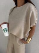 Komplet LUXE – beżowy