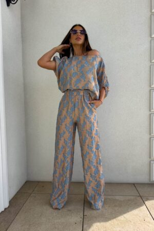 Komplet LUXE print ornament – blue