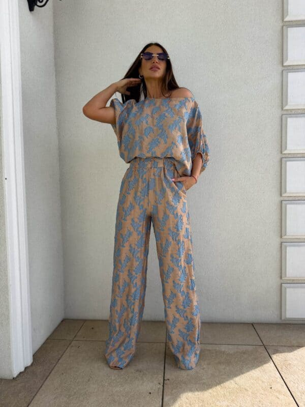 Komplet LUXE print ornament – blue