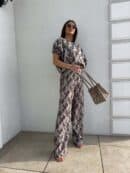 Komplet LUXE print ornament – kawowy