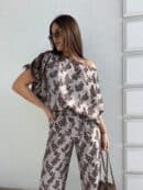 Komplet LUXE print ornament – kawowy