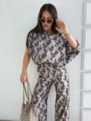 Komplet LUXE print ornament – kawowy