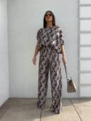 Komplet LUXE print ornament – kawowy