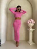 Komplet MELBOURNE – różowy