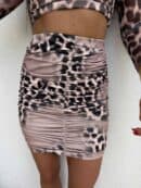 Spódnica MARSZCZONA print gepard – beżowa