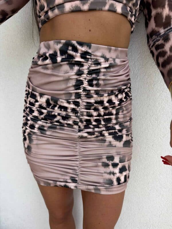 Spódnica MARSZCZONA print gepard – beżowa