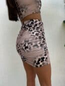 Spódnica MARSZCZONA print gepard – beżowa