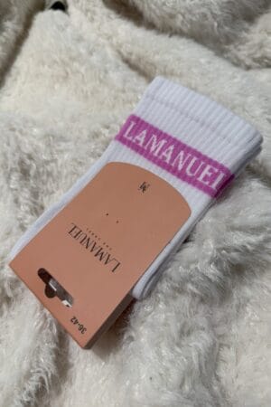 Skarpety REAL białe/róż