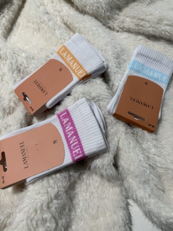 Skarpety REAL białe/róż