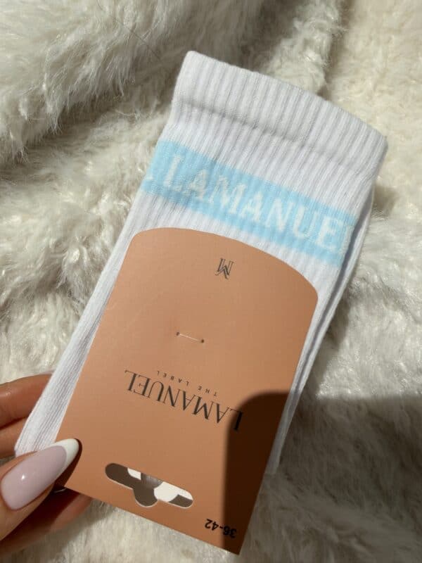 Skarpety REAL białe/mięta