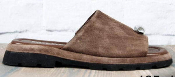 Klapki Boccato p319 126 T112 czekolada zamsz