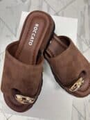 Klapki Boccato p319 126 T112 czekolada zamsz