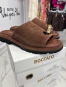 Klapki Boccato p319 126 T112 czekolada zamsz