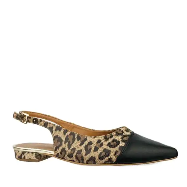 Sandały damskie Exquisite 1576/1 panterka czarna