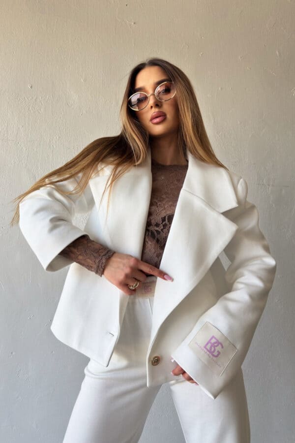 Marynarka damska BG Sussy | biały