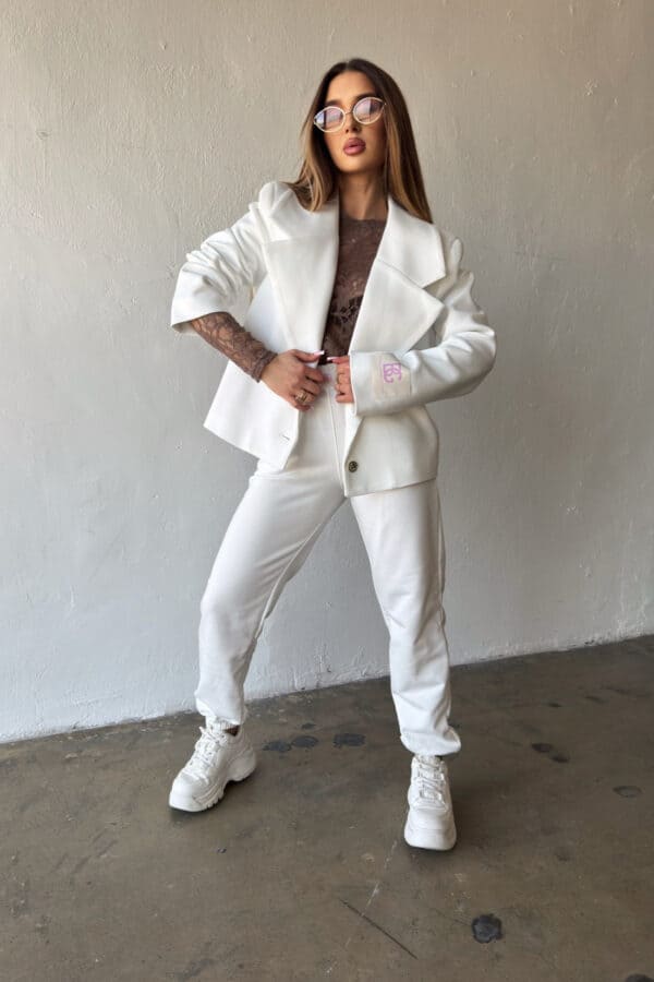 Marynarka damska BG Sussy | biały