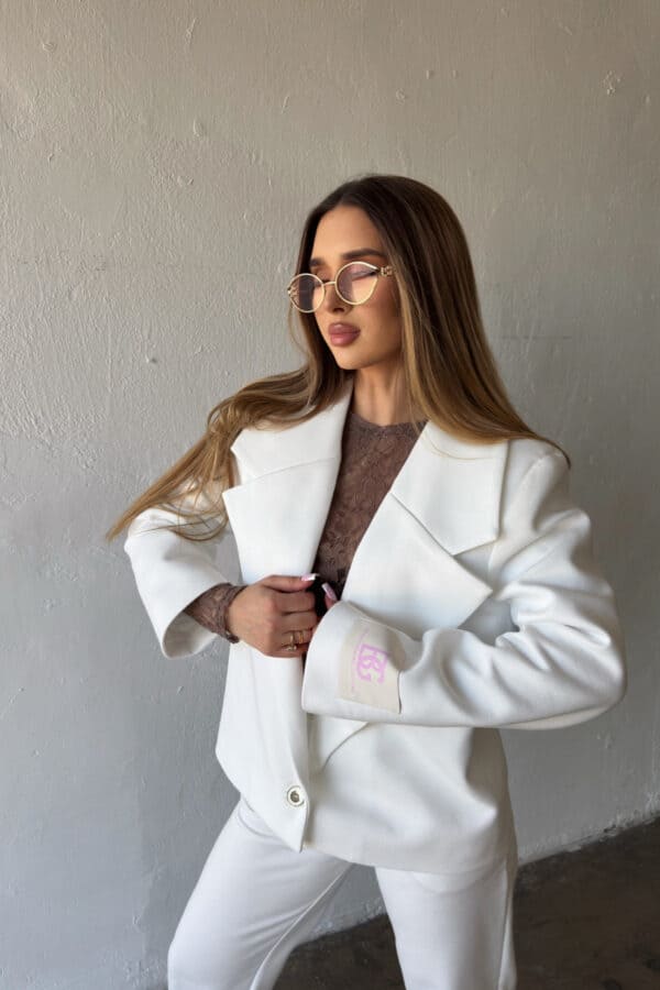 Marynarka damska BG Sussy | biały