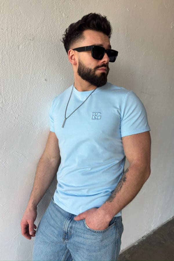 T-Shirt męski BG Bond | błękit
