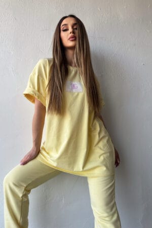 T-Shirt damski BG Bueno | bananowy