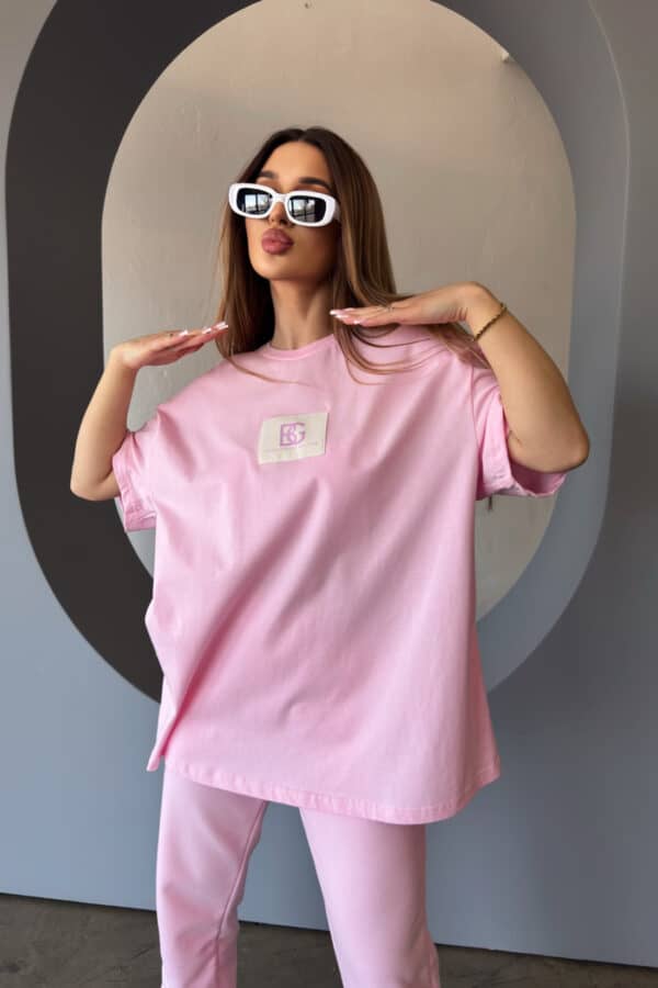 T-Shirt damski BG Bueno | jasny róż