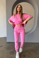 T-Shirt damski BG Perla | róż barbie