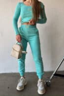 Spodnie damskie BG Foxy | jasna mięta