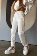 Spodnie damskie BG The sun | biały