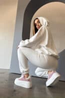 Spodnie damskie BG The sun | biały