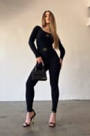 Legginsy damskie BG Fairy | czarny
